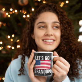 LATEN WE BRANDON PATRIOTISCHE KOFFIE MUGS GAAN. TWEEKLEURIGE KOFFIEMOK