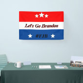Laten we Brandon Red White Blue FJB Stars House Fl Spandoek (Beurs)
