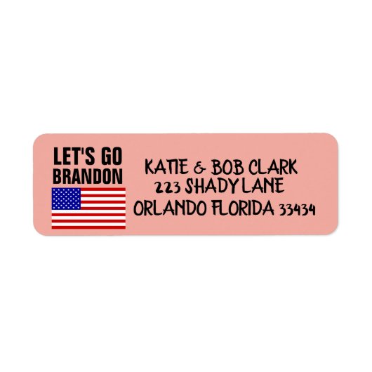 LATEN WE BRANDON Return Address Label GAAN (Voorkant)