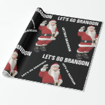 LATEN WE BRANDON SANTA CHRISTMAS Wrapping Paper GA Cadeaupapier<br><div class="desc">LATEN WE BRANDON CHRISTMAS WRAPPING PAPER GAAN</div>