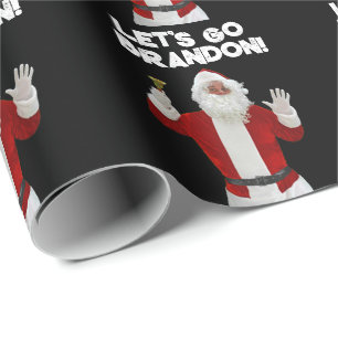 LATEN WE BRANDON SANTA CLAUS BIDEN WRAPPING PAPER  CADEAUPAPIER