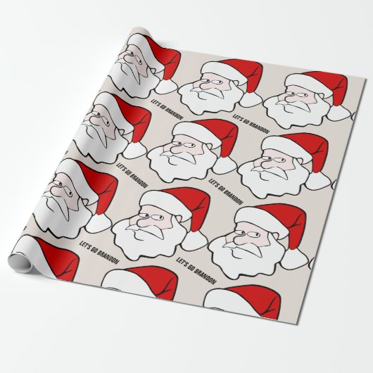LATEN WE BRANDON SANTA CLAUS GAAN  CADEAUPAPIER (Uitgerold)