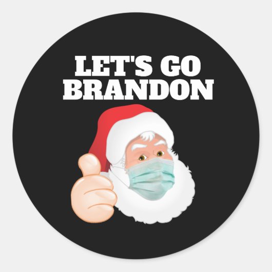 LATEN WE BRANDON SANTA KERST STICKERS GAAN (Voorkant)