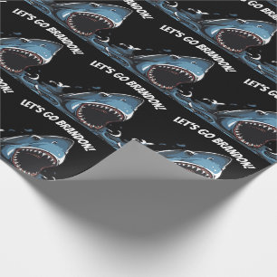 LATEN WE BRANDON SHARK WRAPPING PAPER GAAN CADEAUPAPIER