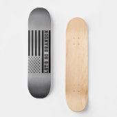 Laten we Brandon Stainless Steel Silver Metal Kijk Persoonlijk Skateboard (Voorkant)