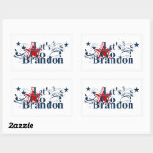 Laten we Brandon Star Spangled Stickers gaan gebru (Vel)