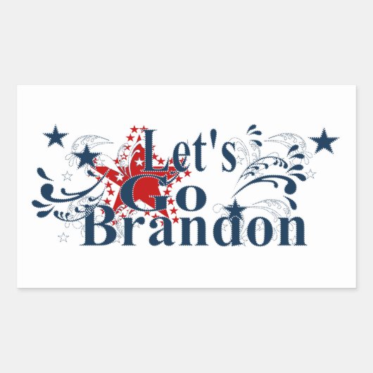 Laten we Brandon Star Spangled Stickers gaan gebru (Voorkant)