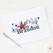 Laten we Brandon Star Spangled Stickers gaan gebru (Envelop)