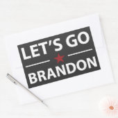 Laten we Brandon tegen Joe Biden Conservative gaan Rechthoekige Sticker (Envelop)
