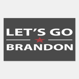 Laten we Brandon tegen Joe Biden Conservative gaan Rechthoekige Sticker