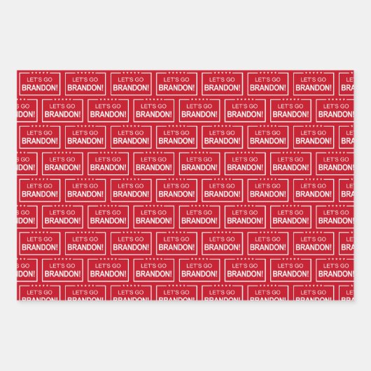 Laten we Brandon Trump 2024 Funny Kerstmis gaan Inpakpapier Vel (Voorkant)