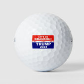 Laten we Brandon TRUMP 2024 gaan Golfballen (Voorkant)