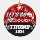 Laten we Brandon Trump 2024 Ornament (Achterkant)