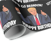 LATEN WE BRANDON TRUMP BIRTHDAY WRAPPING PAPER GAA CADEAUPAPIER (Rol Hoek)