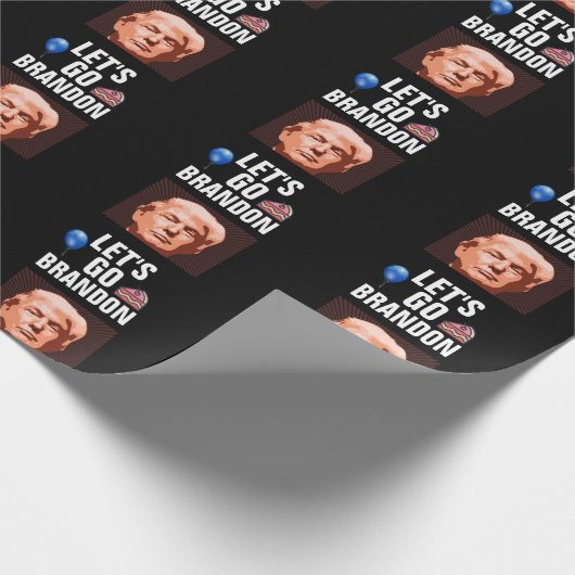 LATEN WE BRANDON TRUMP BIRTHDAY WRAPPING PAPER GAA CADEAUPAPIER (Hoek)