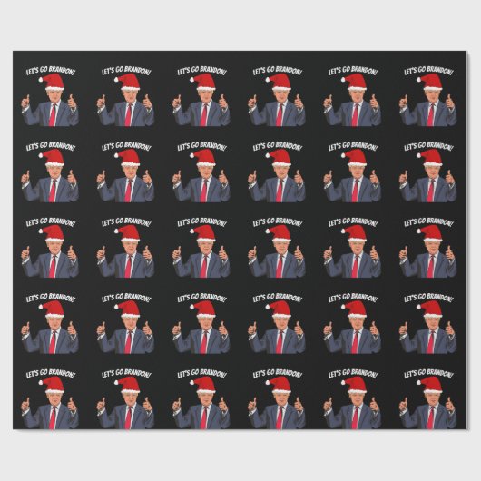 LATEN WE BRANDON TRUMP CHRISTMAS WRAPPING PAPER GA CADEAUPAPIER (Vlak)
