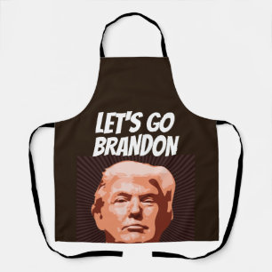 LATEN WE BRANDON TRUMP KITCHEN APRON VOOR CHRISTMA SCHORT