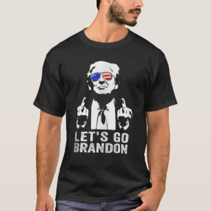 Laten we Brandon Trump Middle Finger gaan T-shirt