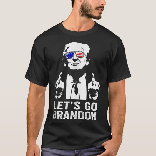 Laten we Brandon Trump Middle Finger gaan T-shirt (Voorkant)
