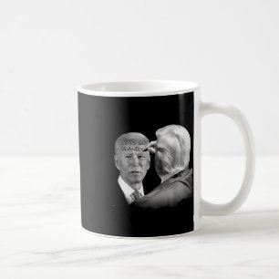 Laten we Brandon Trump op Bidens Forehead schrijve Koffiemok