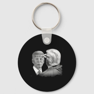 Laten we Brandon Trump op Bidens Forehead schrijve Sleutelhanger