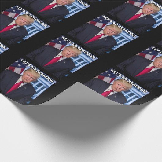 LATEN WE BRANDON TRUMP WRAPPING PAPIER GAAN (Hoek)