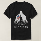 Laten we Brandon US Flag Bigfoot gaan gebruiken T-shirt (Design voorkant)