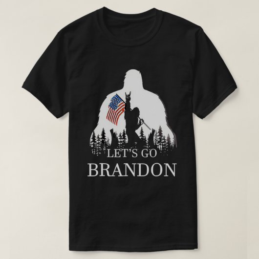 Laten we Brandon US Flag Bigfoot gaan gebruiken T-shirt (Design voorkant)