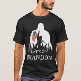 Laten we Brandon US Flag Bigfoot gaan gebruiken T-shirt