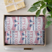 Laten we Brandon USA Flags halen Tissuepapier (Geschenk)