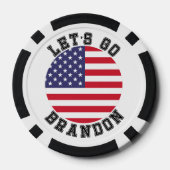 Laten we Brandon USA Stars Flag halen Poker Chips (Achterkant)