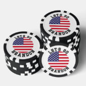 Laten we Brandon USA Stars Flag halen Poker Chips (Opstapeling)