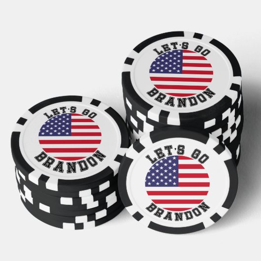 Laten we Brandon USA Stars Flag halen Poker Chips (Opstapeling)