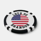 Laten we Brandon USA Stars Flag halen Poker Chips (Enkel)