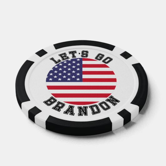 Laten we Brandon USA Stars Flag halen Poker Chips (Enkel)