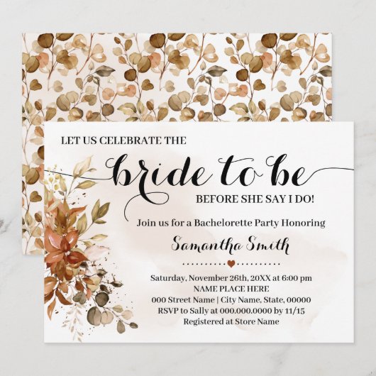 Laten we Bride vieren om het showfeest te vieren Kaart (Voorkant / Achterkant)