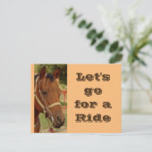 Laten we Briefkaart Ride (Staand voorkant)