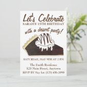 Laten we Brownie Pie Cream Dessert vieren Kaart (Staand voorkant)