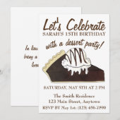 Laten we Brownie Pie Cream Dessert vieren Kaart (Voorkant / Achterkant)