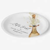 Laten we Bruidspaar Verlovingsfeestje Papieren Bor Papieren Bordje (Gekanteld)