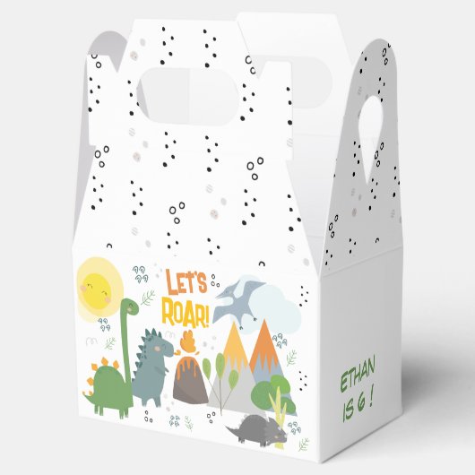 Laten we brullen Dino feest kinderen verjaardag Bedankdoosjes (Geopend)
