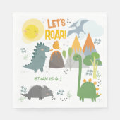 Laten we brullen Dino feest kinderen verjaardag Servet (Voorkant)