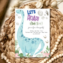 Laten we brullen Dino feestje kinderen verjaardags