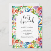 Laten we brunchen | Bright Florals Moederdag Brunc Kaart (Voorkant)
