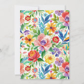 Laten we brunchen | Bright Florals Moederdag Brunc Kaart (Achterkant)