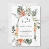 Laten we brunchen | Tropische bloemenbrunch Moeder Kaart (Voorkant)