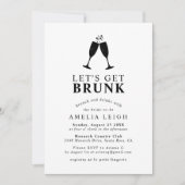 "Laten we Brunk krijgen" Brunch en Drink Vrijgezel Kaart (Voorkant)