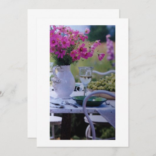 LATEN WE BUITEN FEESTUITNODIGING VIEREN KAART (Voorkant / Achterkant)