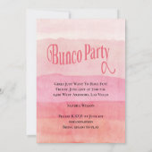 Laten we Bunco Pink Bunco Party spelen Kaart (Achterkant)