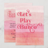 Laten we Bunco Pink Bunco Party spelen Kaart (Voorkant / Achterkant)
